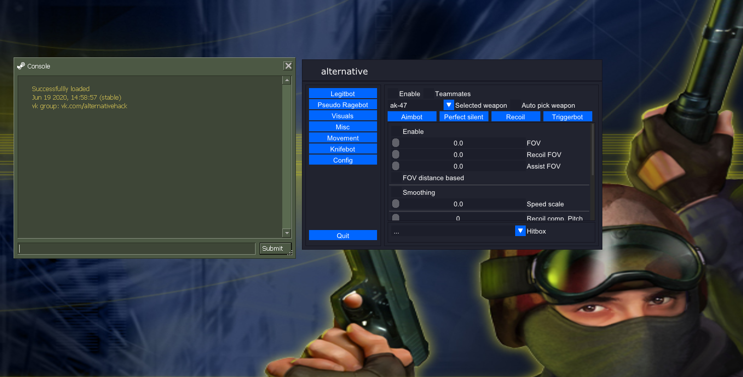 Alternative CS 1.6 Cheat | Legit, Rage, Visuals, Movement, Misc